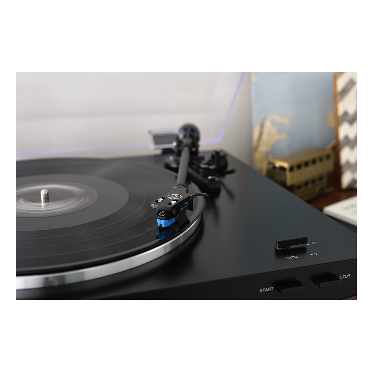 Audio-Technica AT-LP3xBT Fully Automatic Wireless Belt-Drive Turntable with Bluetooth (Black)