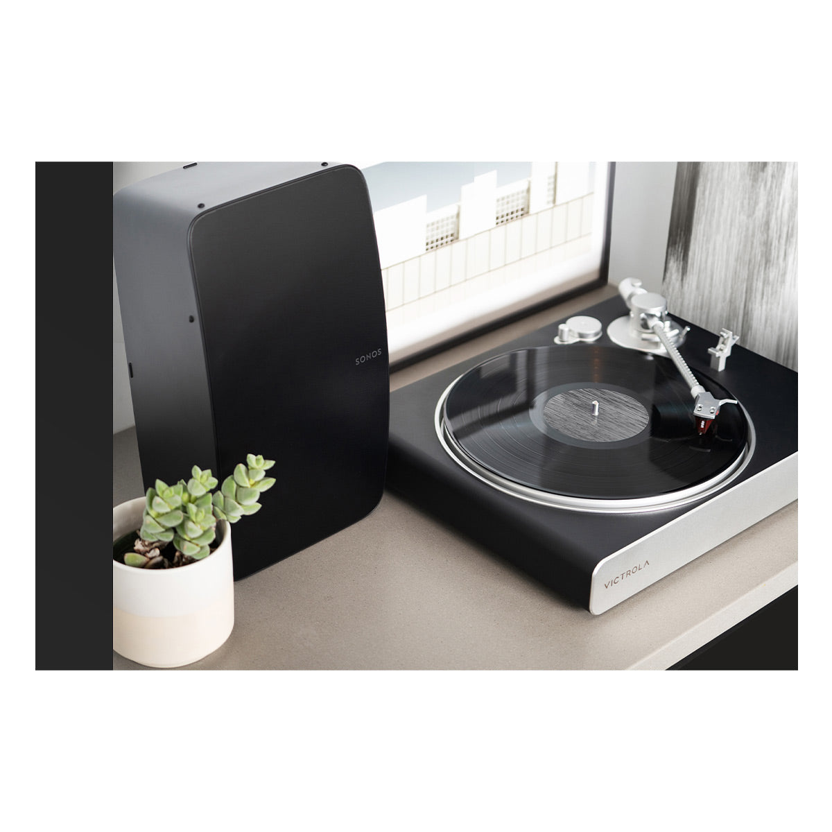 Victrola Stream Carbon Turntable with Sonos Amp Wireless Hi-Fi Player