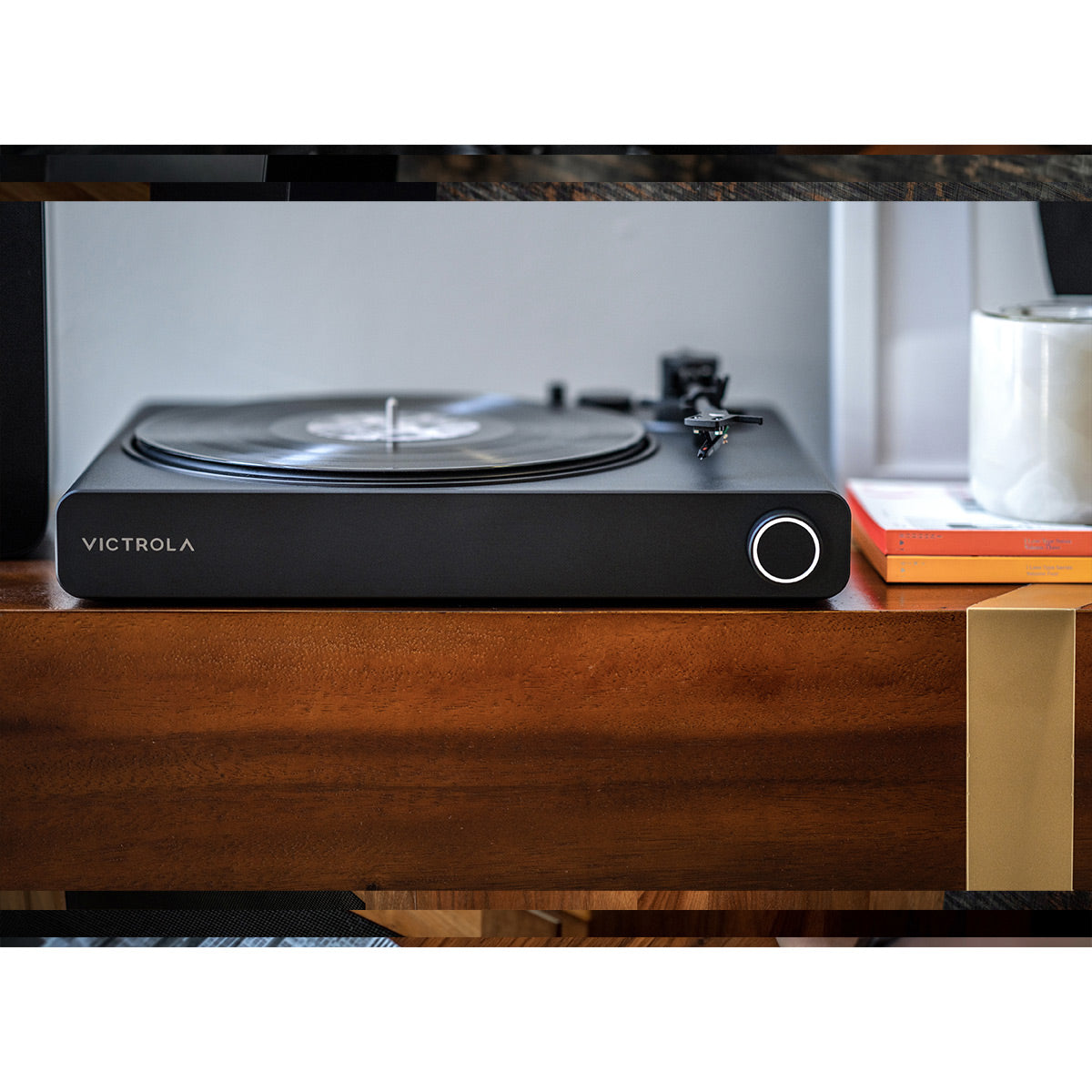 Victrola Stream Onyx Works with Sonos Wireless Turntable with Sonos Amp Wireless Hi-Fi Player