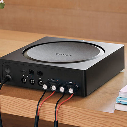 Victrola Stream Onyx Works with Sonos Wireless Turntable with Sonos Amp Wireless Hi-Fi Player