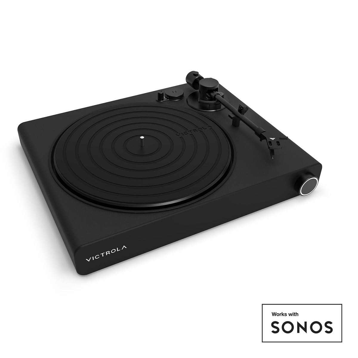 Victrola Stream Onyx Works with Sonos Wireless Turntable with Sonos Amp Wireless Hi-Fi Player