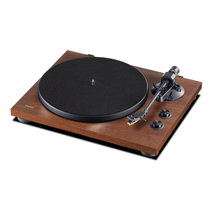 TEAC TN-280BT-A3 Belt-Drive Wireless Turntable with Bluetooth, Built-In Phono Amp, and Pre-Installed Audio-Technica MM Cartridge (Walnut)