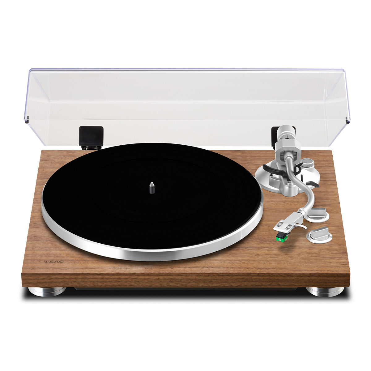 TEAC TN-400BT-X Belt-Drive Turntable with Bluetooth, Built-In Phono Amp, Anti-Skate, and Pre-Installed Audio-Technica MM Cartridge (Walnut)