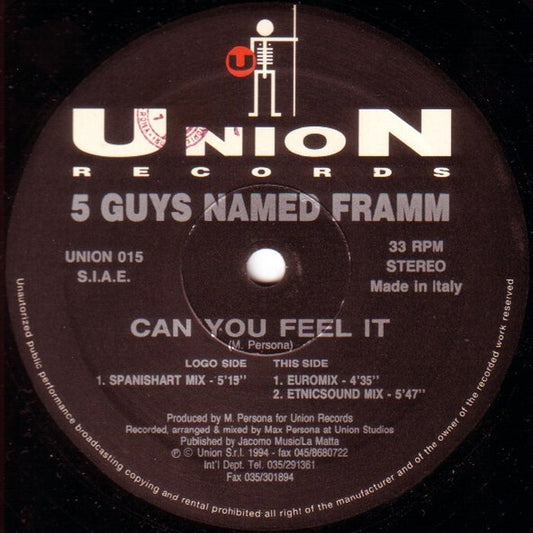 5 Guys Named Framm – Can You Feel It (VG+/VG+)