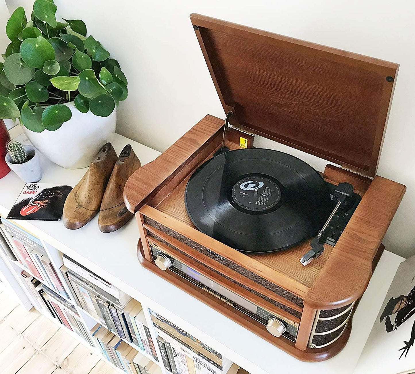 8-IN-1 HIFI STEREO SYSTEM WITH VINYL RECORD AND CD PLAYER